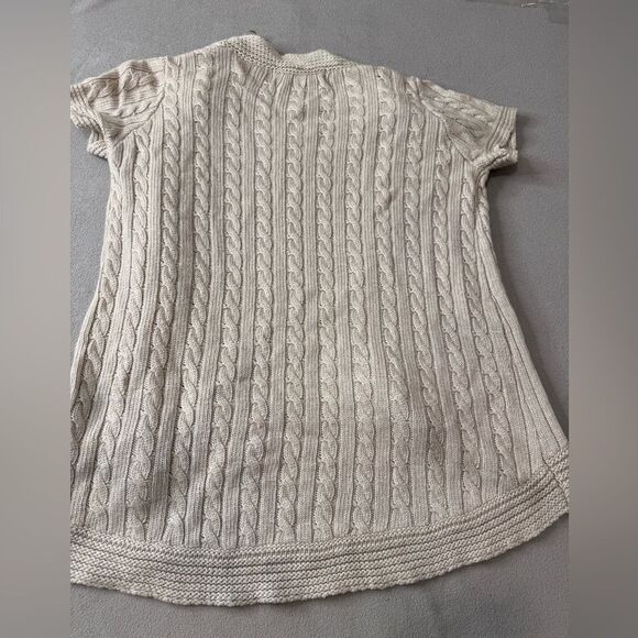 Zara Knit  Cable Knit Short Sleeve Cardigan Size L - Picture 13 of 16